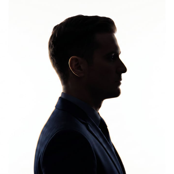 Silhouette of a media company owner